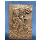 Bavarian Wax Art Handcrafted Wall Hanging Made in