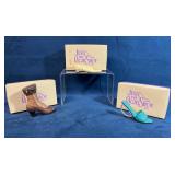3 Just The Right Shoe Figurines with Boxes