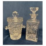 Laisitzer Lead Crystal Decanter and Ice Bucket Set