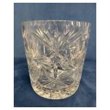 Large Cut Crystal Ice Bucket or Vase with Starburs