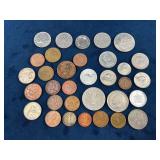World Coins Featuring Canadian, German, and FAO Co