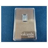 Valcambi Suisse 1g .9995 Platinum Bar with Assay C