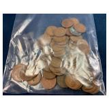 80 Wheat Pennies in Mixed Condition