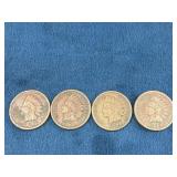 Four Indian Head Cents (1896, 1899, 1901, 1907)