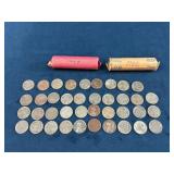 89 1943 Steel Pennies and 50 1944 Wheat Pennies