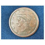 1842 United States Liberty Head Large Cent Coin
