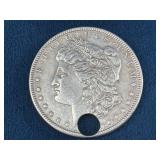 Morgan Silver Dollar with Hole, United States Mint