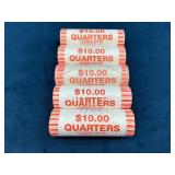Five Rolls of $10 Quarters in NF String & Son, Inc