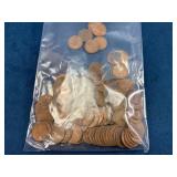Bag of 100 Wheat Pennies in Assorted Condition