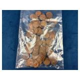 100 Wheat Pennies in Plastic Bag
