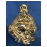 Golden Buddha Ceramic Coin Bank