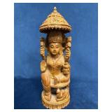 Carved Wooden Statuette of the Goddess Lakshmi