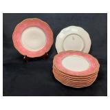 Tressemanes & Vogt Limoges Pink Gold Plates from A
