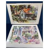 Two Signed Prints by Artist Josie Van Gent Edell,