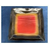 Two 'Style Eyes Galaxy Red' Square Plates in Red,