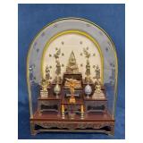 Miniature Thai Buddhist Altar Under Acrylic Arch C