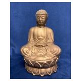 Gold-Tone Plaster Statuette of Buddha