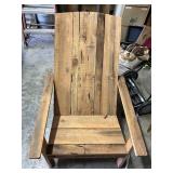 Rustic Wooden Adirondack Chair in Natural Pine Fin