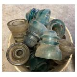Glass and Ceramic Electrical Insulators in Assorte