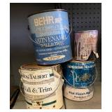 Four Partially Used Paint Cans by Behr, Benjamin M