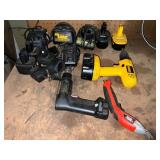 Cordless Power Tools With Chargers and Batteries