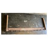 Antique Cross-Cut Saw with Wooden Handles