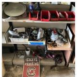 Miscellaneous Items and Parts on 3 Shelves