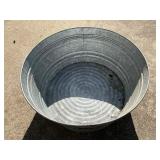 Galvanized Steel Wash Tub with Ribbed Design and H