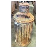 Vintage Metal Milk or Cream Can with Lid and Handl