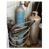 Acetylene Torch with Torch Leads and Mobile Rack