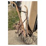 Peerless Pus plow, Wooden Wheel Cultivator