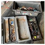 Two Toolboxes With Hand Tools and Accessories