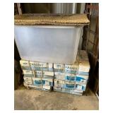 Unused White Ceramic Tiles in Original Packaging