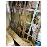 Two Items: Wooden Dolly with Metal Frame and Indus