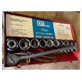 LTT Tools 3/4-Inch Drive 21-Piece 6-Point Socket W