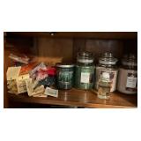 Candles Including Village Candle and Tapered Desig
