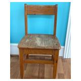Wooden Child's Chair with Natural Finish
