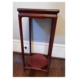Wooden Side Table with Square Top and Octagonal Lo