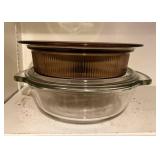 CorningWare Amber Vision and Clear Glass Casserole