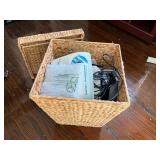 Basket with Dell Subwoofer and Computer Accessorie