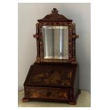 Reproduction Hand-Painted Wooden Vanity Box with M