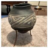 Steven Kaye Pottery Vase with Stand and Southweste