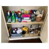 Closet Lot of Miscellaneous Cleaning Supplies