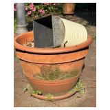 Terracotta Planter with Metal and Plastic Containe