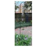 Decorative Garden Stand with Chimes and Bird Accen