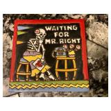 Earthhtones Decorative Ceramic Tile - 'Waiting for