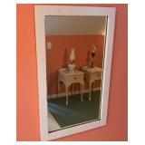 Rectangular Mirror With Painted Wood Frame, Approx