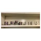 Japanese Porcelain Cups and Saucers, Including Pot