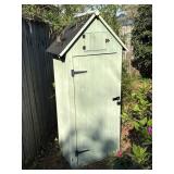 Light Green Painted Wooden Storage Shed with Hinge