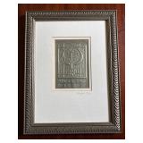 Framed Pewter Plaque Titled 'Glasgow Rose' by Kevi